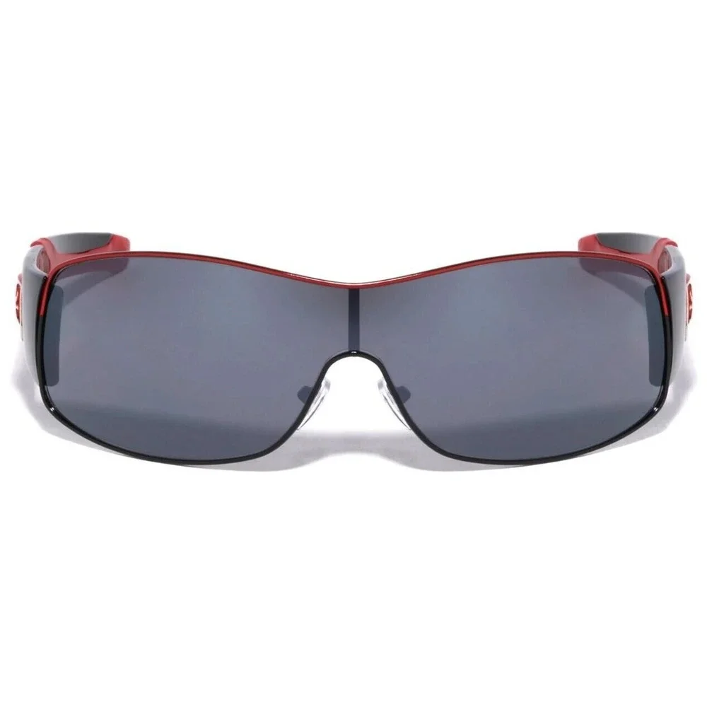 Designer Shield Sunglasses  Black Lens Red Sport Fashion Outdoor Driving‎ Lentes